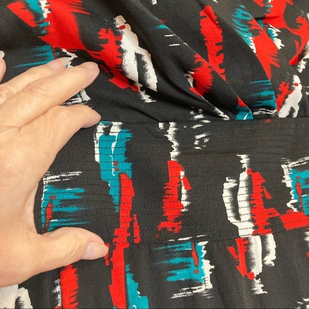 W118 by Walter Baker Black Raquel Patterned Maxi Dress Sz M - Picture 12 of 15